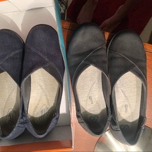 Clarks CloudStepper Women’s Flats (NAVY BLUE & BLACK) 🥿 SIZE 7.5 M